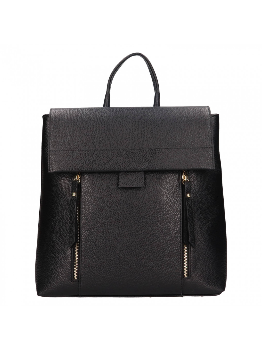 Dámský kožený batoh Italia Mokka – černá